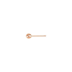 14K Gold Ball Stud Earring - Bright Finish