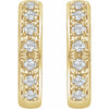 14K Yellow 1/10 CTW Natural Diamond Hinged 12.4 mm Hoop Earrings