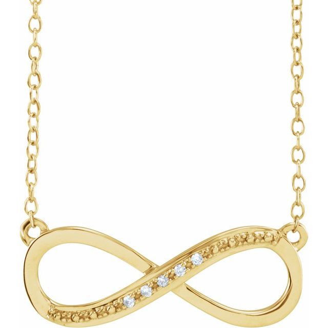 1/100 CTW Natural Diamond Round Necklace in 14K Gold
