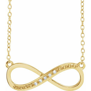 1/100 CTW Natural Diamond Round Necklace in 14K Gold