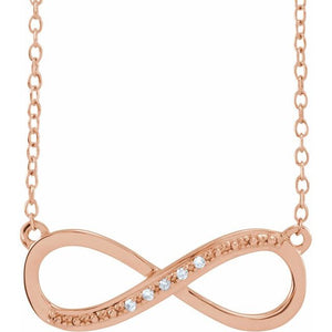 1/100 CTW Natural Diamond Round Necklace in 14K Gold
