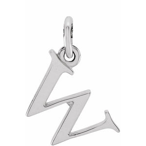14K Gold Lowercase Initial Pendant