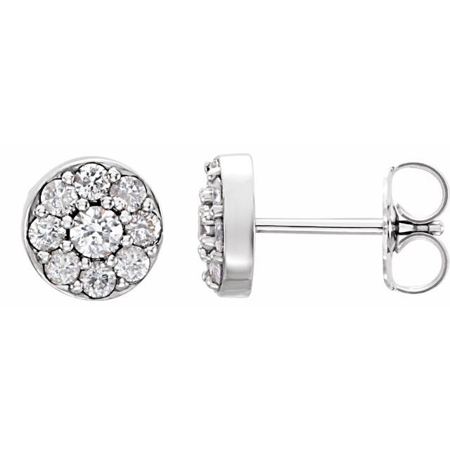 14K Gold Natural Diamond Earrings - Options Available