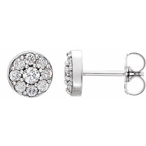 14K Gold Natural Diamond Earrings - Options Available