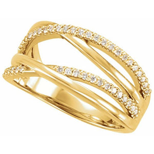 14K Gold Natural Diamond Ring