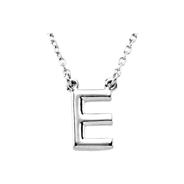 Block Initial Necklace