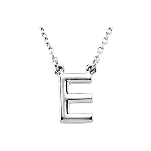Block Initial Necklace