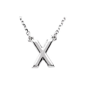 Block Initial Necklace