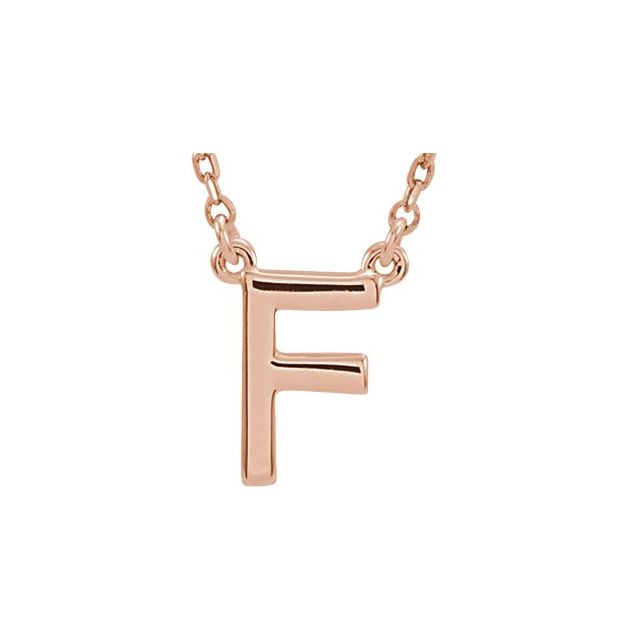 Block Initial Necklace