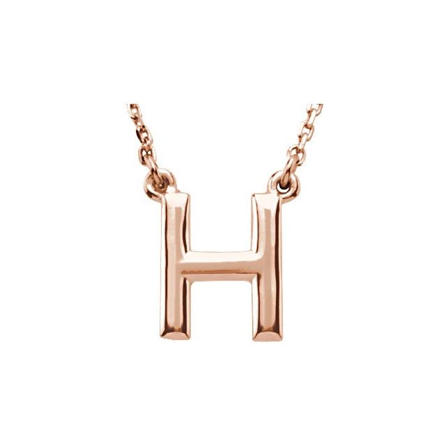 Block Initial Necklace