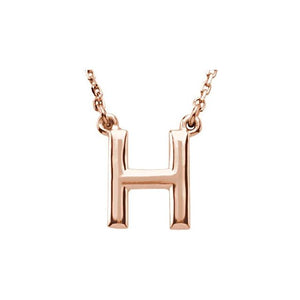 Block Initial Necklace