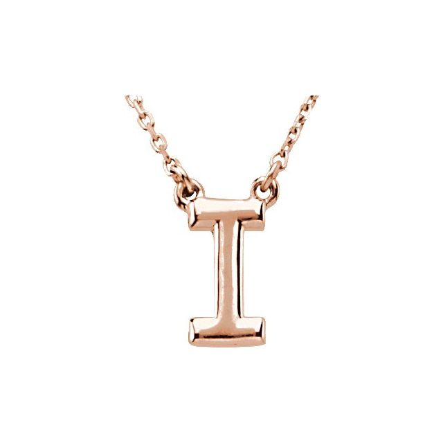 Block Initial Necklace