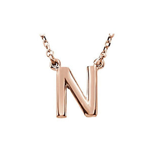 Block Initial Necklace