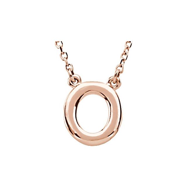 Block Initial Necklace