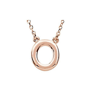 Block Initial Necklace