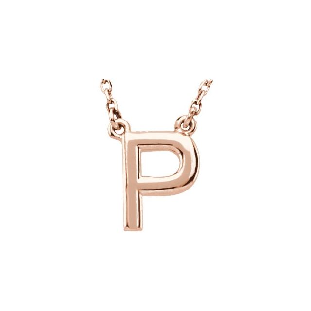 Block Initial Necklace