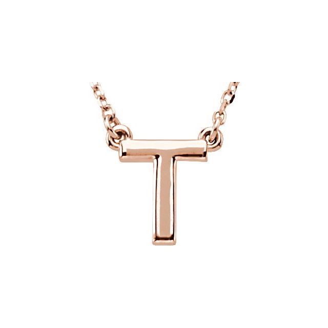 Block Initial Necklace