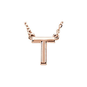 Block Initial Necklace