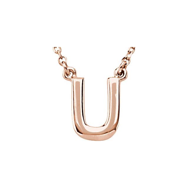 Block Initial Necklace