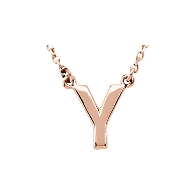 Block Initial Necklace