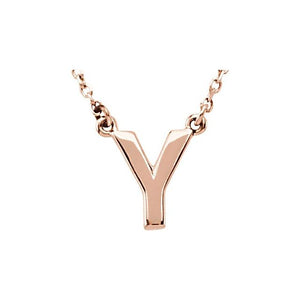 Block Initial Necklace