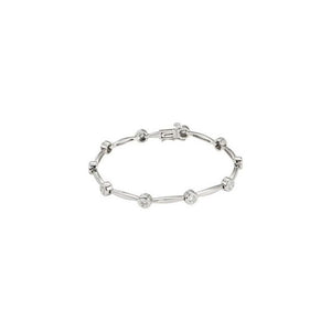 14K Gold 1 Ctw Natural Diamond Line Bracelet