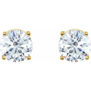 14K White Gold Natural Black Diamond Stud Earrings – 1/8 CTW