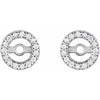 14K White .08 CTW Natural Diamond Earring Jackets with 3.6 mm ID