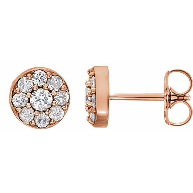14K Gold Natural Diamond Earrings - Options Available