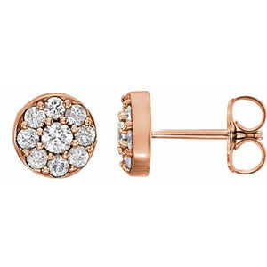 14K Gold Natural Diamond Earrings - Options Available