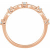 14K Rose Gold Natural Diamond Stackable Ring with 1/5 CTW