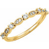 14K Rose Gold Natural Diamond Stackable Ring with 1/5 CTW