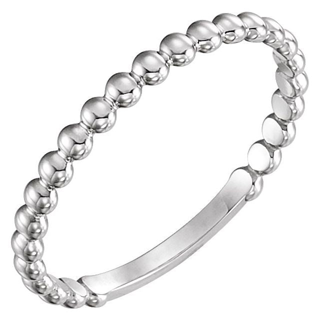 14K Gold Stackable Bead Ring - Options Available