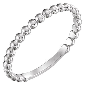 14K Gold Stackable Bead Ring - Options Available