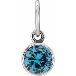 14K Gold Posh Mommy Imitation Garnet Charm/Pendant
