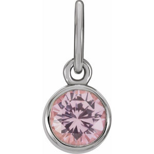 Posh Mommy Imitation Garnet Birthstone Charm