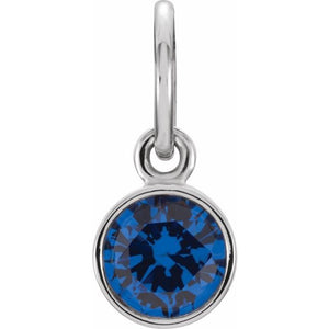 14K Gold Posh Mommy Imitation Garnet Charm/Pendant