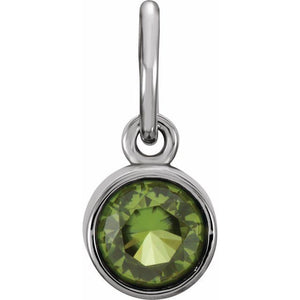 14K Gold Posh Mommy Imitation Garnet Charm/Pendant