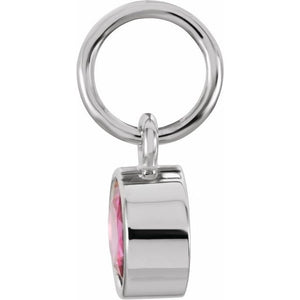 Posh Mommy Imitation Garnet Birthstone Charm