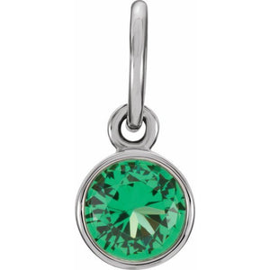 14K Gold Posh Mommy Imitation Garnet Charm/Pendant