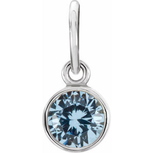 14K Gold Posh Mommy Imitation Garnet Charm/Pendant