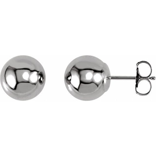 14K Gold Ball Stud Earrings - Options Available