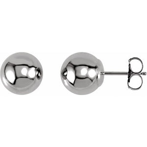 14K Rose Gold 4 mm Polished Ball Stud Earrings – Elegant Shine