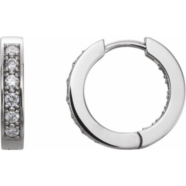 Natural Diamond Hoop Earrings - Options Available