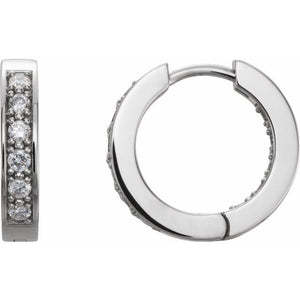 Natural Diamond Hoop Earrings - Options Available