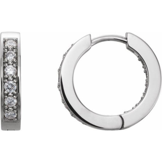 Natural Diamond Hoop Earrings - Options Available