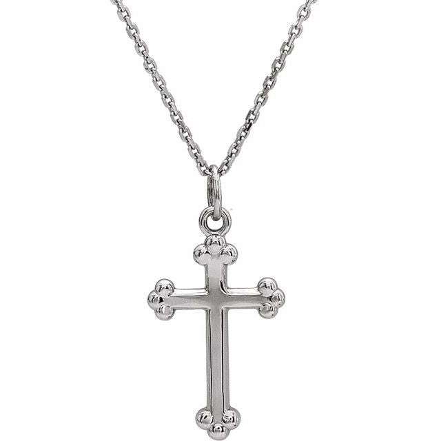 14K Yellow Cross Pendant