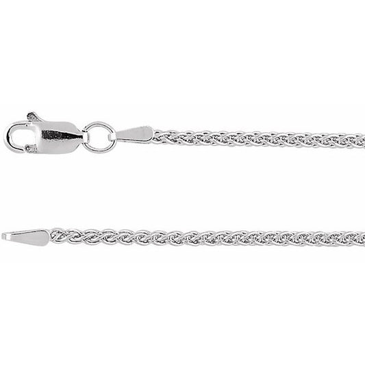 Sterling Silver 1.8  mm Wheat 7" Chain