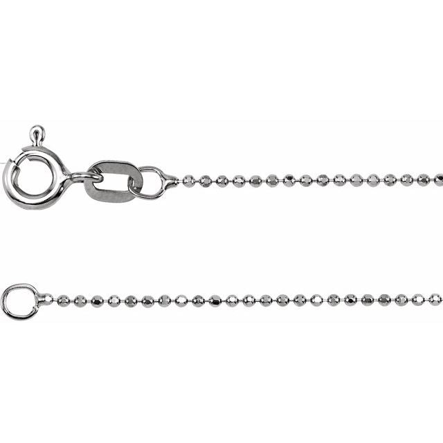 Diamond-Cut Bead Chain Bracelet in 14K Gold