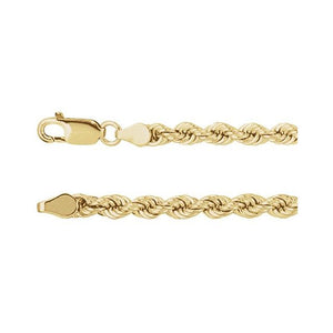 14K Yellow Gold 4 mm Rope 16